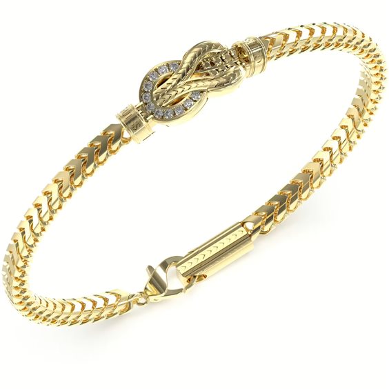 Bracciale Guess Uomo Sailor Knot in Acciaio Cubic Zirconia JUMB05 028JW - JUMB05 028JW